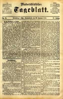 Niederschlesisches Tageblatt, no 24 (Grünberg i. Schl., Sonnabend, den 29. Januar 1898)
