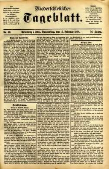 Niederschlesisches Tageblatt, no 40 (Grünberg i. Schl., Donnerstag, den 17. Februar 1898)