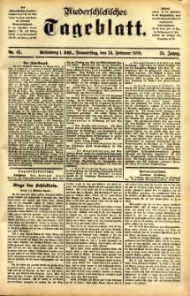 Niederschlesisches Tageblatt, no 46 (Grünberg i. Schl., Donnerstag, den 24. Februar 1898)