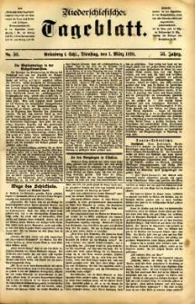 Niederschlesisches Tageblatt, no 50 (Grünberg i. Schl., Dienstag, den 1. März 1898)