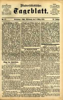 Niederschlesisches Tageblatt, no 57 (Grünberg i. Schl., Mittwoch, den 9. März 1898)