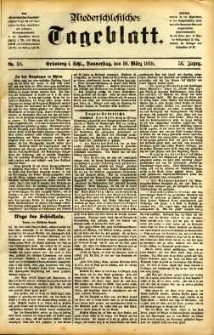 Niederschlesisches Tageblatt, no 58 (Grünberg i. Schl., Donnerstag, den 10. März 1898)