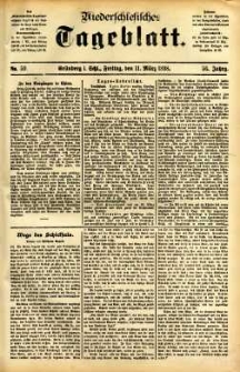Niederschlesisches Tageblatt, no 59 (Grünberg i. Schl., Freitag, den 11. März 1898)