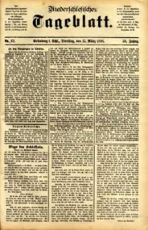 Niederschlesisches Tageblatt, no 62 (Grünberg i. Schl., Dienstag, den 15. März 1898)