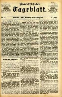 Niederschlesisches Tageblatt, no 63 (Grünberg i. Schl., Mittwoch, den 16. März 1898)