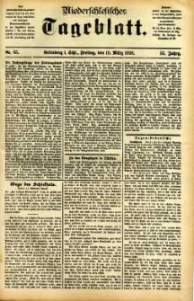 Niederschlesisches Tageblatt, no 65 (Grünberg i. Schl., Freitag, den 18. März 1898)