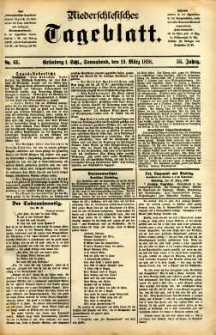 Niederschlesisches Tageblatt, no 66 (Grünberg i. Schl., Sonnabend, den 19. März 1898)