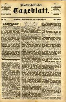 Niederschlesisches Tageblatt, no 67 (Grünberg i. Schl., Sonntag, den 20. März 1898)