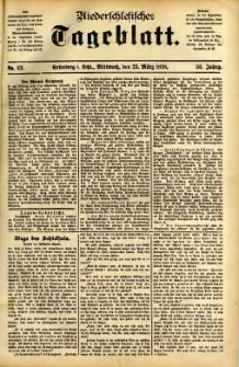 Niederschlesisches Tageblatt, no 69 (Grünberg i. Schl., Mittwoch, den 23. März 1898)
