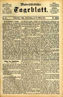 Niederschlesisches Tageblatt, no 70 (Grünberg i. Schl., Donnerstag, den 24. März 1898)