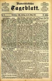 Niederschlesisches Tageblatt, no 71 (Grünberg i. Schl., Freitag, den 25. März 1898)