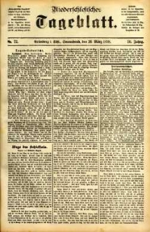 Niederschlesisches Tageblatt, no 72 (Grünberg i. Schl., Sonnabend, den 26. März 1898)