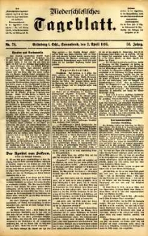 Niederschlesisches Tageblatt, no 78 (Grünberg i. Schl., Sonnabend, den 2. April 1898)