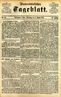 Niederschlesisches Tageblatt, no 80 (Grünberg i. Schl., Dienstag, den 5. April 1898)