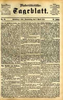Niederschlesisches Tageblatt, no 82 (Grünberg i. Schl., Donnerstag, den 7. April 1898)