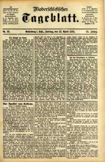 Niederschlesisches Tageblatt, no 93 (Grünberg i. Schl., Freitag, den 22. April 1898)