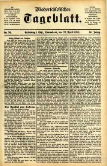 Niederschlesisches Tageblatt, no 94 (Grünberg i. Schl., Sonnabend, den 23. April 1898)