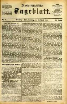 Niederschlesisches Tageblatt, no 95 (Grünberg i. Schl., Sonntag, den 24. April 1898)