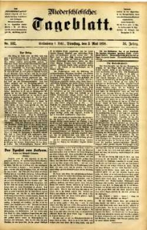 Niederschlesisches Tageblatt, no 102 (Grünberg i. Schl., Dienstag, den 3. Mai 1898)