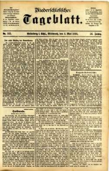 Niederschlesisches Tageblatt, no 103 (Grünberg i. Schl., Mittwoch, den 4. Mai 1898)