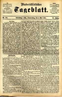 Niederschlesisches Tageblatt, no 104 (Grünberg i. Schl., Donnerstag, den 5. Mai 1898)