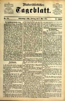 Niederschlesisches Tageblatt, no 105 (Gr&uuml;nberg i. Schl., Freitag, den 6. Mai 1898)