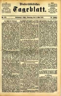 Niederschlesisches Tageblatt, no 107 (Grünberg i. Schl., Sonntag, den 8. Mai 1898)