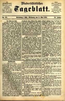Niederschlesisches Tageblatt, no 109 (Grünberg i. Schl., Mittwoch, den 11. Mai 1898)