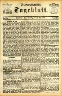 Niederschlesisches Tageblatt, no 113 (Grünberg i. Schl., Sonntag, den 15. Mai 1898)