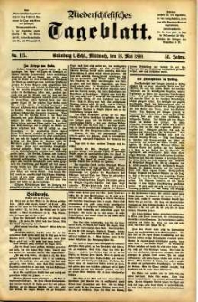 Niederschlesisches Tageblatt, no 115 (Grünberg i. Schl., Mittwoch, den 18. Mai 1898)