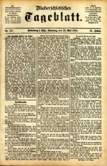 Niederschlesisches Tageblatt, no 118 (Grünberg i. Schl., Sonntag, den 22. Mai 1898)