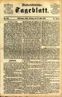Niederschlesisches Tageblatt, no 122 (Grünberg i. Schl., Freitag, den 27. Mai 1898)