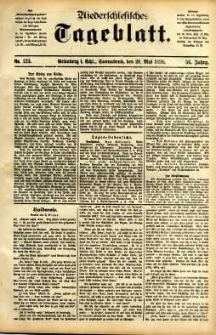 Niederschlesisches Tageblatt, no 123 (Grünberg i. Schl., Sonnabend, den 28. Mai 1898)