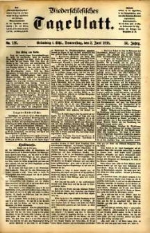 Niederschlesisches Tageblatt, no 126 (Grünberg i. Schl., Donnerstag, den 2. Juni 1898)