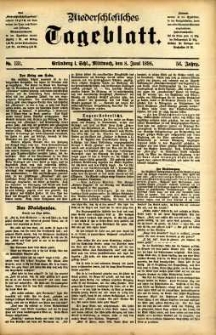 Niederschlesisches Tageblatt, no 131 (Grünberg i. Schl., Mittwoch, den 8. Juni 1898)