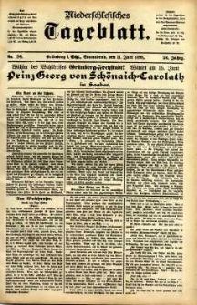 Niederschlesisches Tageblatt, no 134 (Grünberg i. Schl., Sonnabend, den 11. Juni 1898)