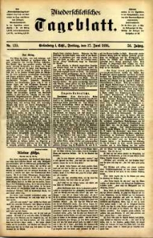 Niederschlesisches Tageblatt, no 139 (Grünberg i. Schl., Freitag, den 17. Juni 1898)