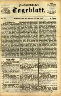 Niederschlesisches Tageblatt, no 141 (Grünberg i. Schl., Sonntag, den 19. Juni 1898)