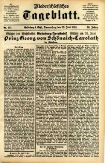 Niederschlesisches Tageblatt, no 144 (Grünberg i. Schl., Donnerstag, den 23. Juni 1898)