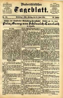 Niederschlesisches Tageblatt, no 145 (Grünberg i. Schl., Freitag, den 24. Mai 1898)