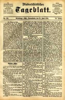 Niederschlesisches Tageblatt, no 146 (Grünberg i. Schl., Sonnabend, den 25. Mai 1898)
