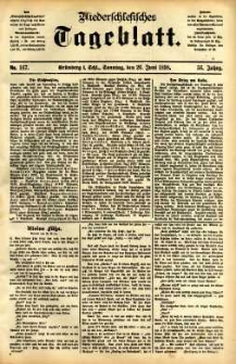 Niederschlesisches Tageblatt, no 147 (Grünberg i. Schl., Sonntag, den 26. Juni 1898)
