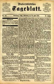Niederschlesisches Tageblatt, no 149 (Grünberg i. Schl., Mittwoch, den 29. Juni 1898)