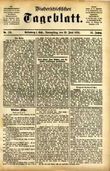 Niederschlesisches Tageblatt, no 150 (Grünberg i. Schl., Donnerstag, den 30. Juni 1898)