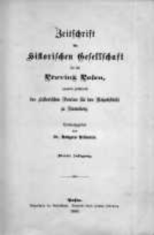 Zeitschrift der Historischen Gesellschaft für die Provinz Posen, zugleich Zeitschrift des Historischen Vereins für den Netzedistrikt zu Bromberg, Jg. 4 (1889)