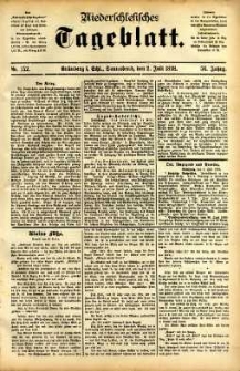 Niederschlesisches Tageblatt, no 152 (Grünberg i. Schl., Sonnabend, den 2. Juli 1898)