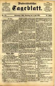 Niederschlesisches Tageblatt, no 153 (Grünberg i. Schl., Sonntag, den 3. Juli 1898)
