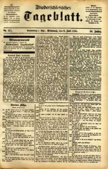 Niederschlesisches Tageblatt, no 155 (Gr&uuml;nberg i. Schl., Mittwoch, den 6. Juli 1898)