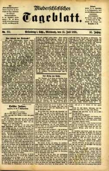 Niederschlesisches Tageblatt, no 161 (Grünberg i. Schl., Mittwoch, den 13. Juli 1898)