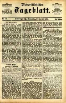 Niederschlesisches Tageblatt, no 162 (Grünberg i. Schl., Donnerstag, den 14. Juli 1898)